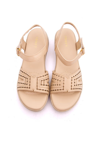 Women Cream Comfortable Sandal