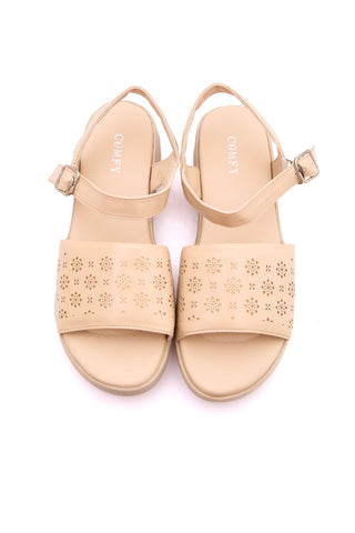 Women Cream Comfortable Sandal