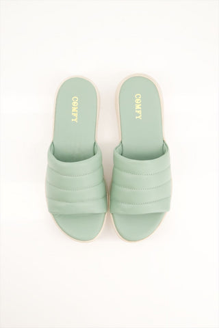 Women Sheep Leather Mint Slipper