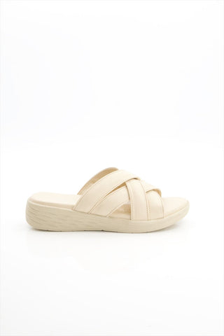 Women Cream Comfortable Slipper