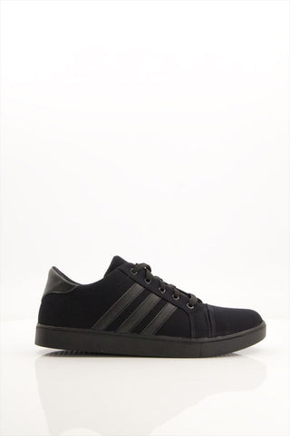 Black Stripe Design Sneakers-777