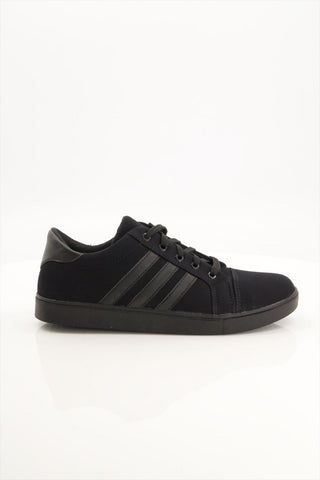 Black Stripe Design Sneakers-777