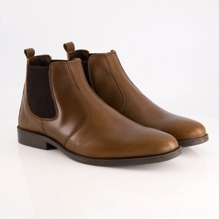 Brown Cow Leather Chelsea boots