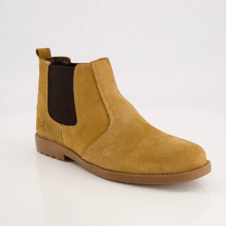 Camel Suede Chelsea Boots