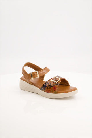 Women synthetic leather  Brown Sandal