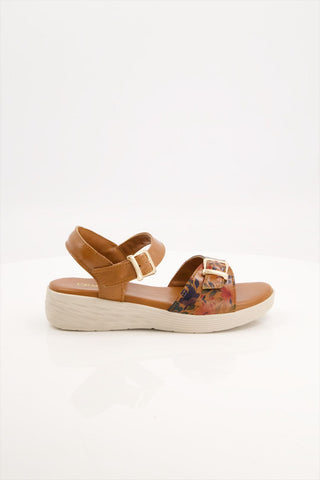 Women synthetic leather  Brown Sandal