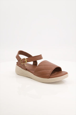 Women Sheep Leather  Brown Sandal