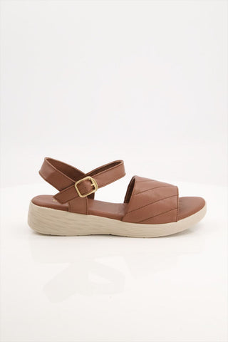 Women Sheep Leather  Brown Sandal