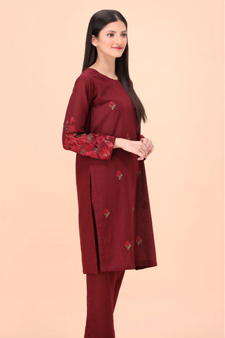 MAROON Women Trendy Embroidered 2PC set