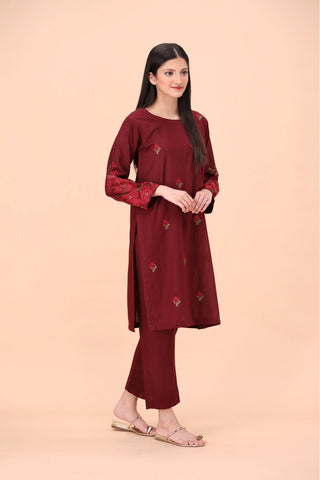 MAROON Women Trendy Embroidered 2PC set