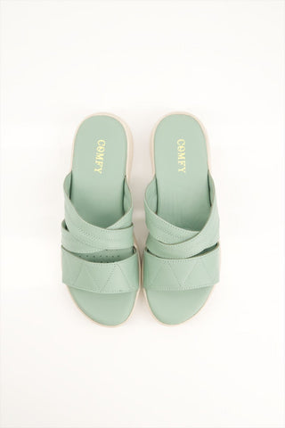 Women Medicated Mint Sheep Leather Slipper